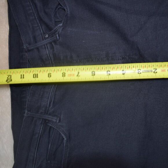 Mother Stunner Ankle Fray Jeans Black Size 29 Distressed Cropped Stretch - Picture 7 of 15